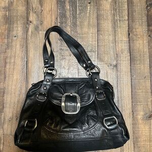 Elegant Black Leather Handbag
